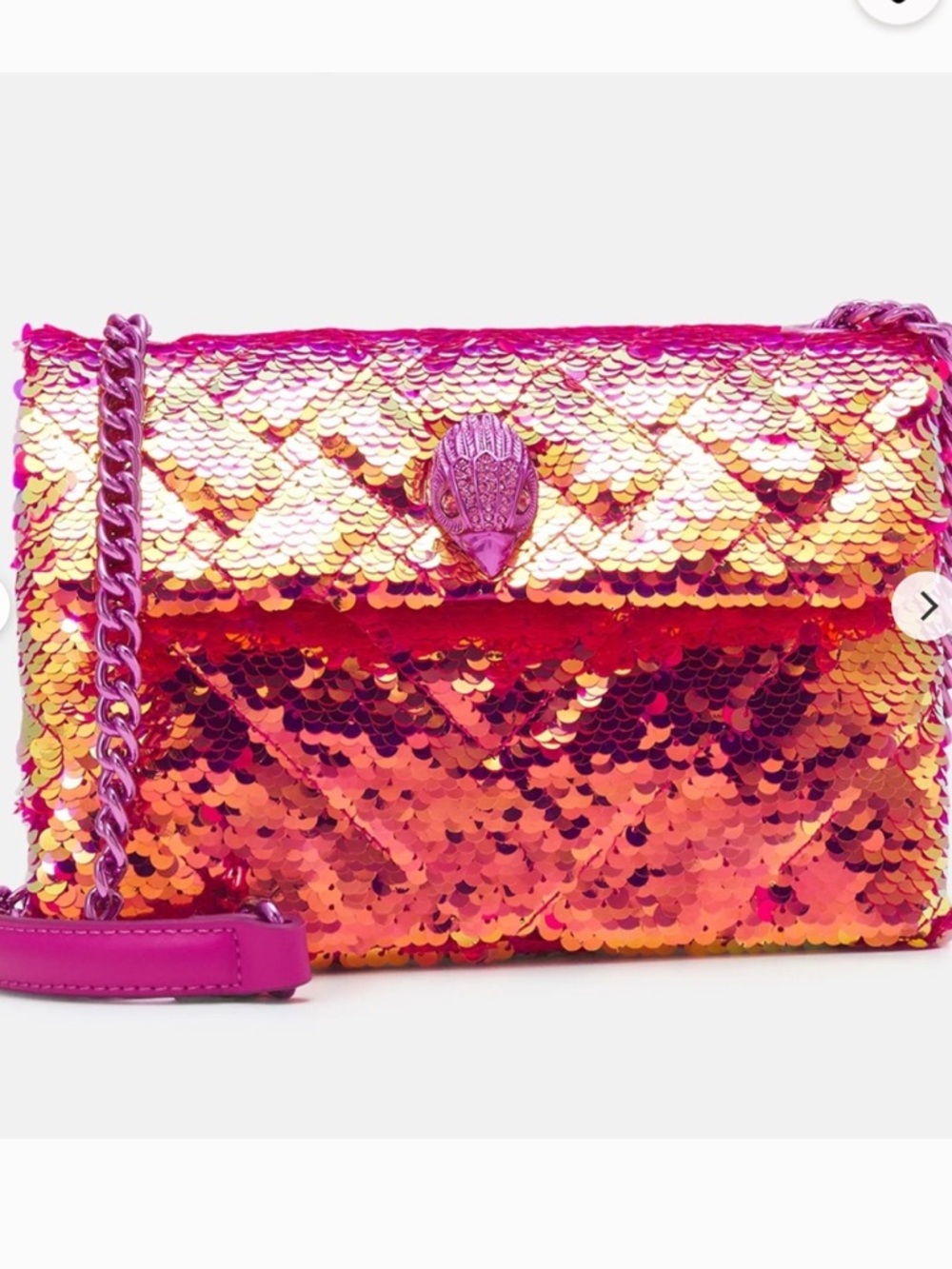 Kurt Geiger London Kensington Pink Sequin Shoulder Bag